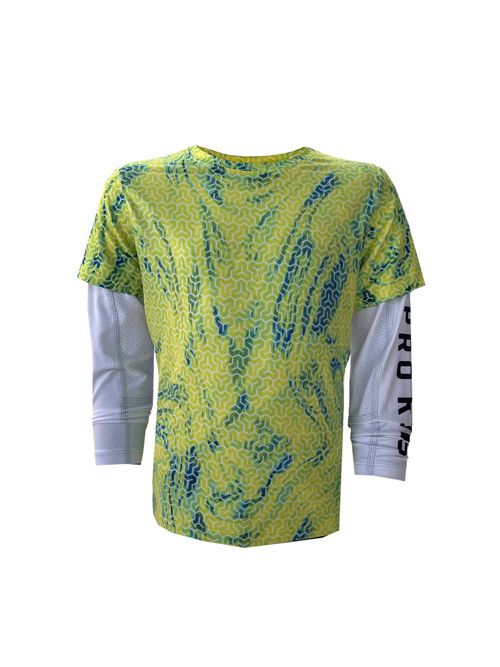 Ahoy Jr. Çift Kollu UV Korumalı T-shirt - Trophy Lime - Stafu Pro Series