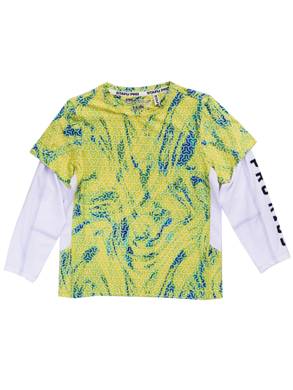 Ahoy Jr. Çift Kollu UV Korumalı T-shirt - Trophy Lime - Stafu Pro Series