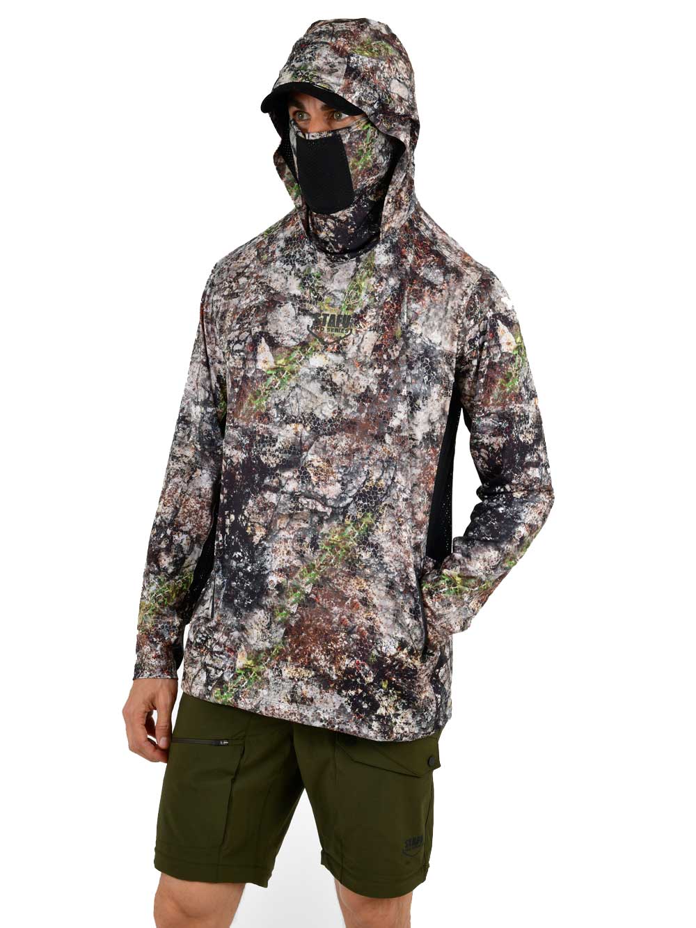 Argonaut Maskeli UV Korumalı Uzun Kollu Performans T-Shirt - Altai Camo - Stafu Pro Series