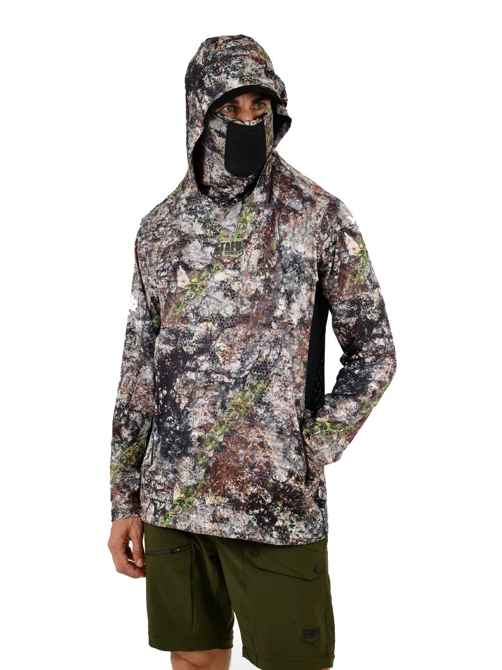 Argonaut Maskeli UV Korumalı Uzun Kollu Performans T-Shirt - Altai Camo - Stafu Pro Series