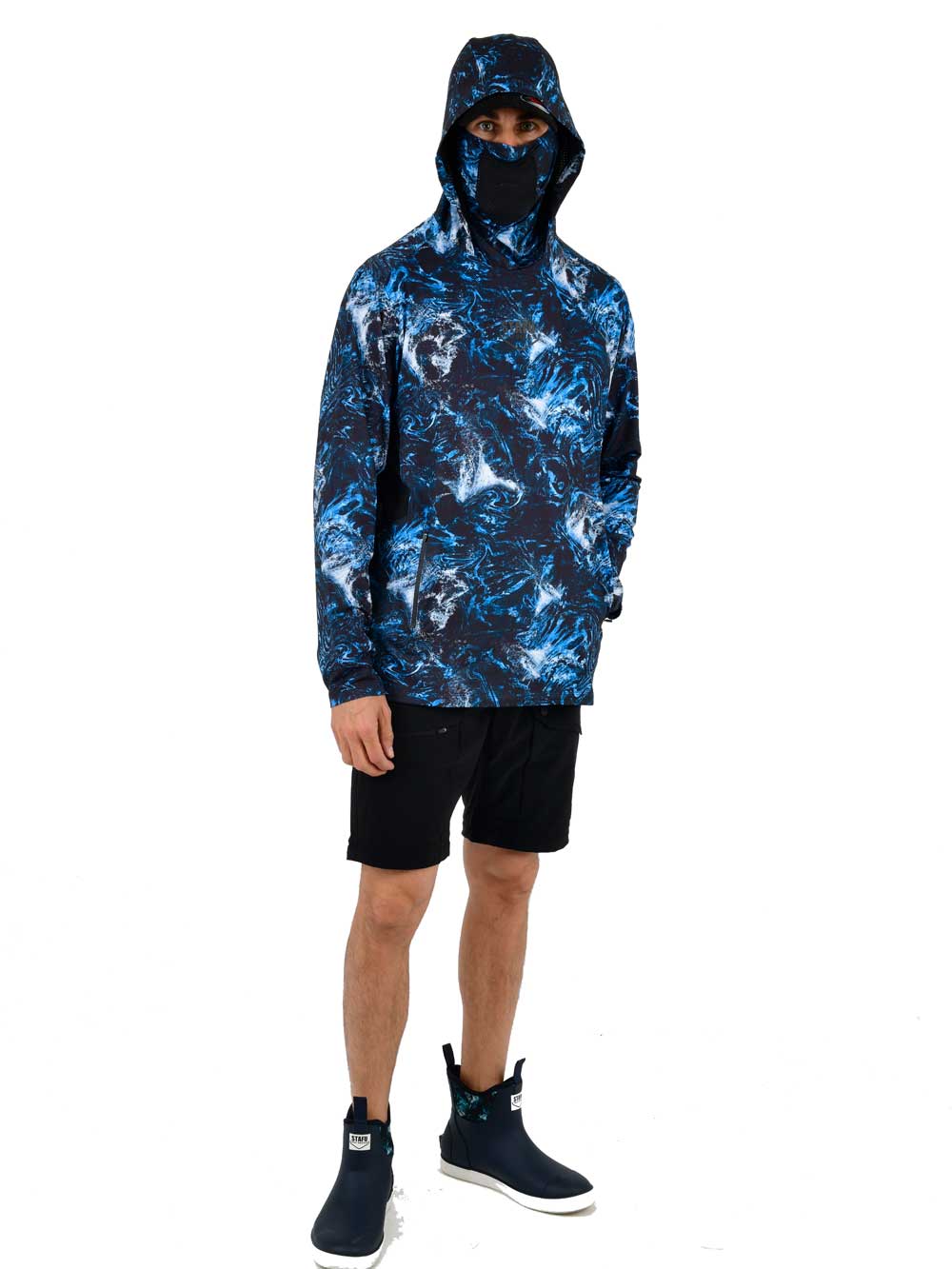Argonaut Masked UV Protection Long Sleeve Performance T-Shirt - Dark Storm