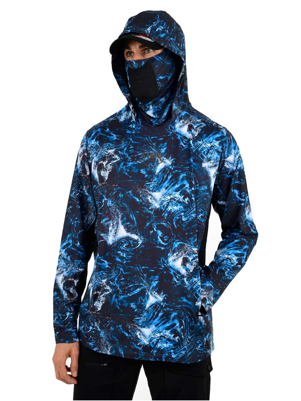 Argonaut Masked UV Protection Long Sleeve Performance T-Shirt - Dark Storm
