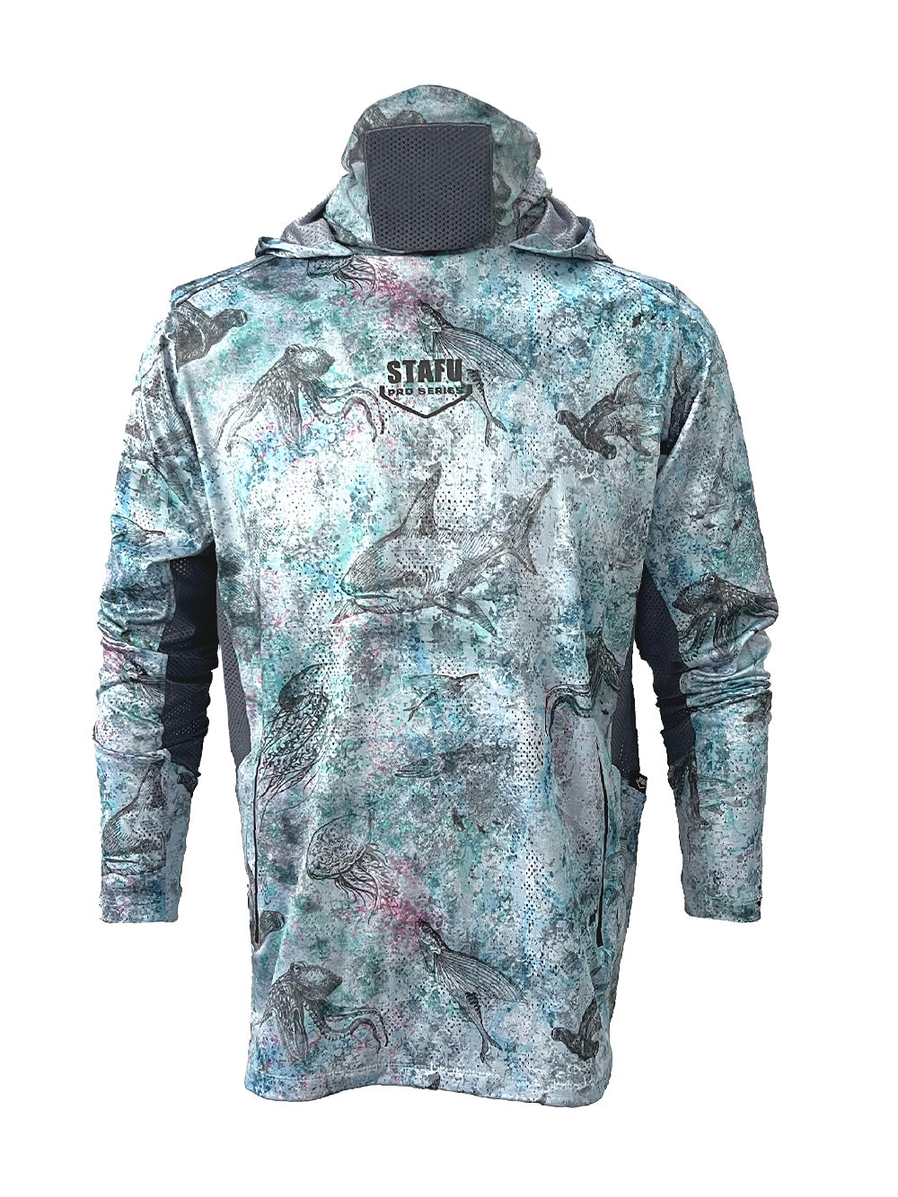 Argonaut Maskeli UV Korumalı Uzun Kollu Performans T-Shirt - Hammerhead Mavi - Stafu Pro Series