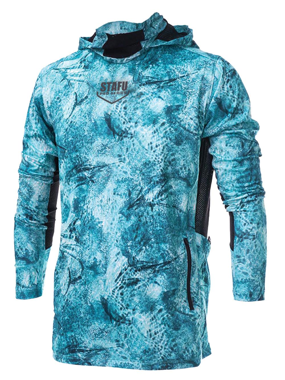 Argonaut Maskeli UV Korumalı Uzun Kollu Performans T-Shirt - Marlin Mania Mavi - Stafu Pro Series