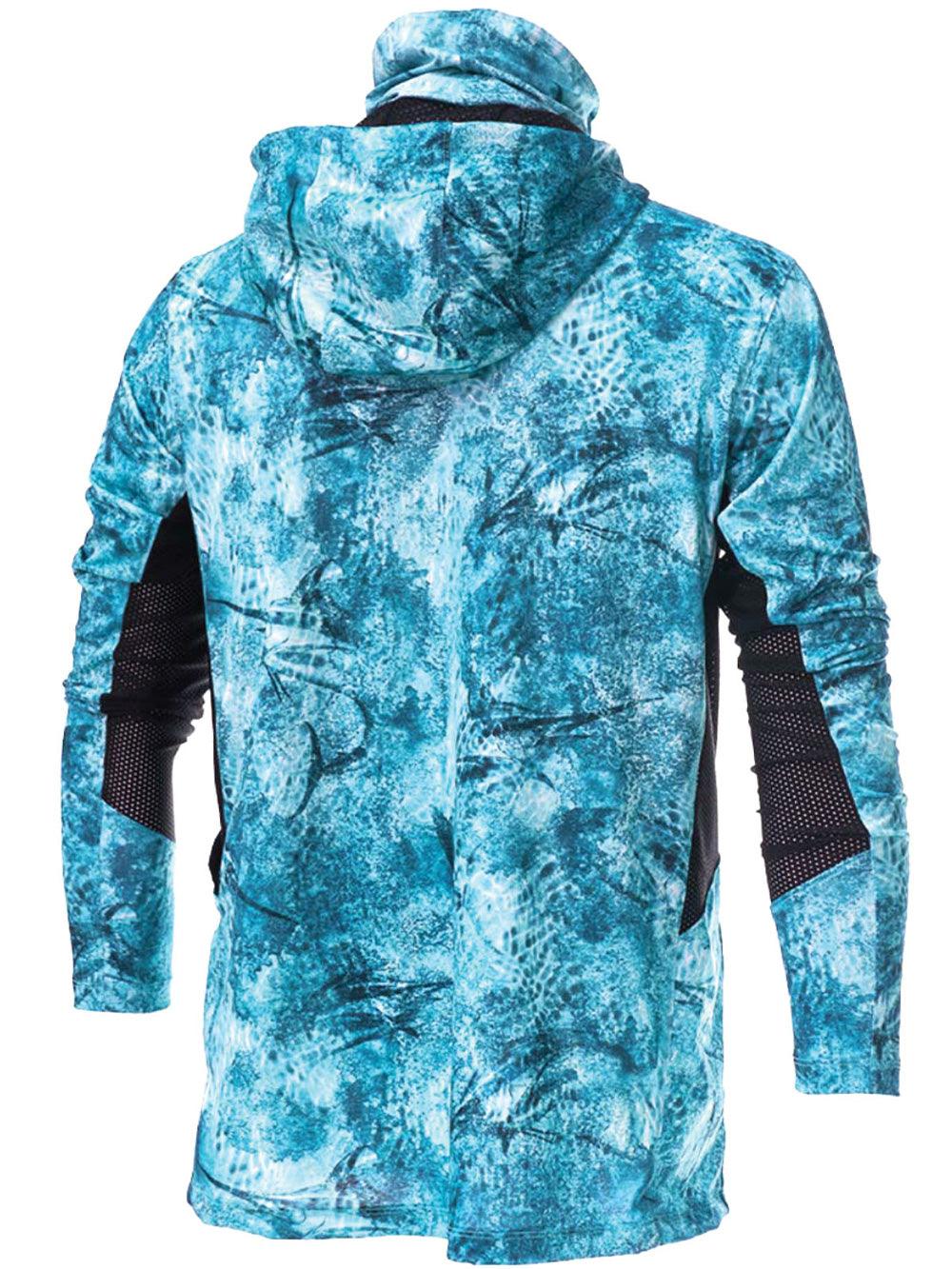 Argonaut Maskeli UV Korumalı Uzun Kollu Performans T-Shirt - Marlin Mania Mavi - Stafu Pro Series