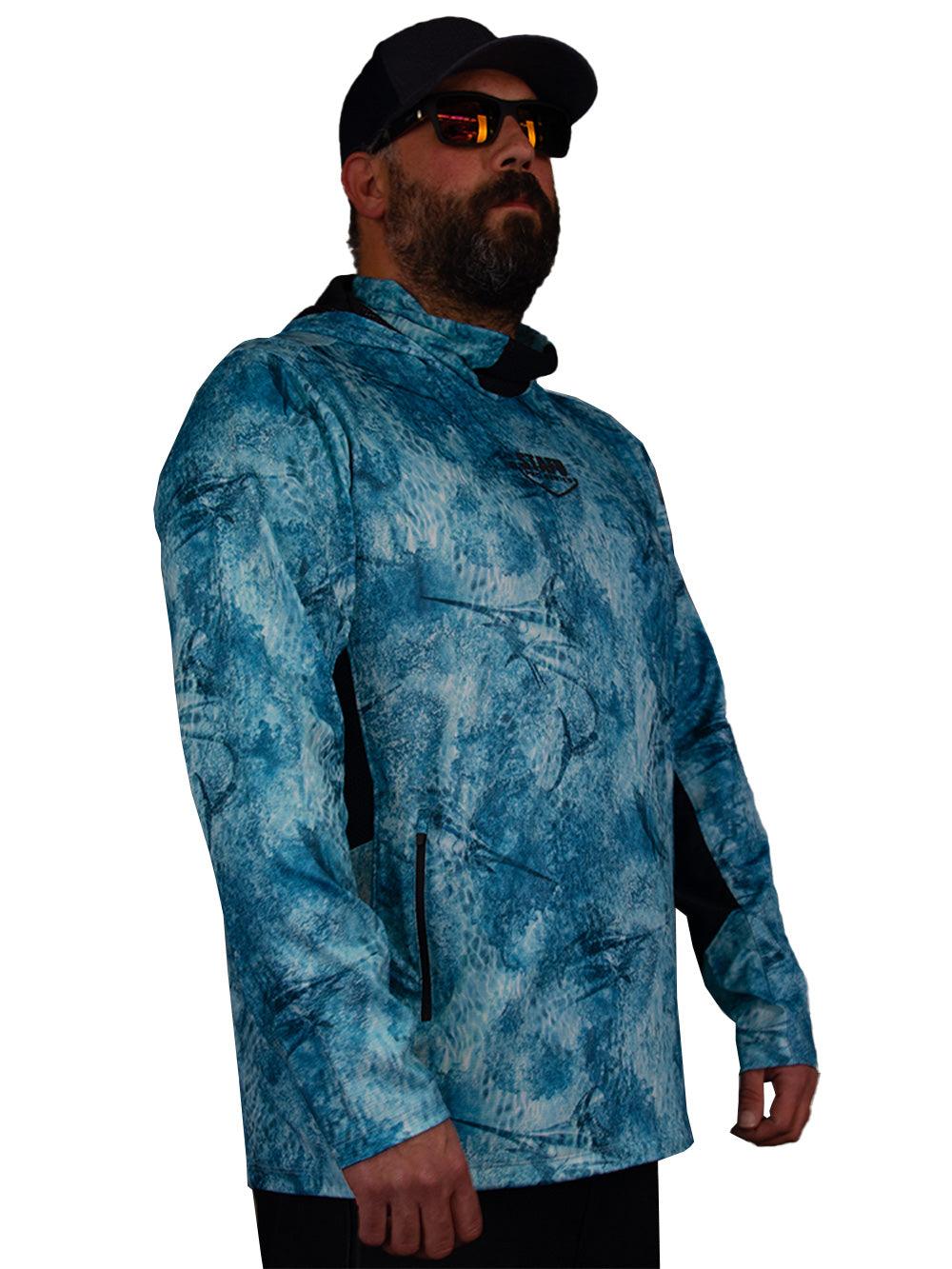 Argonaut Maskeli UV Korumalı Uzun Kollu Performans T-Shirt - Marlin Mania Mavi - Stafu Pro Series