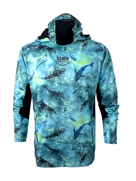 Argonaut Maskeli UV Korumalı Uzun Kollu Performans T-Shirt - Shark Lime - Stafu Pro Series