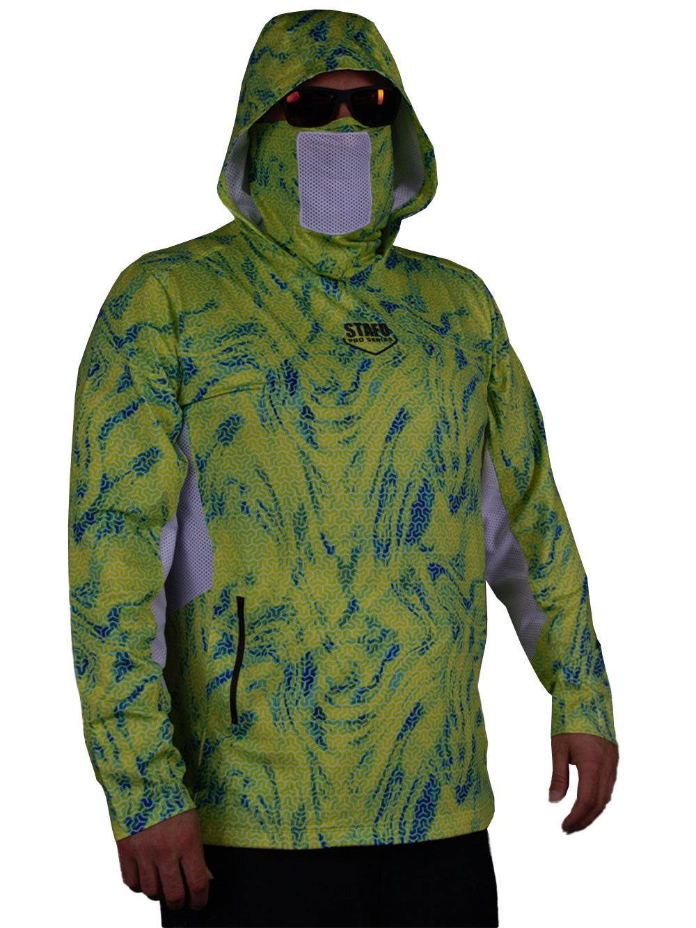 Argonaut Maskeli UV Korumalı Uzun Kollu Performans T-Shirt - Trophy Lime - Stafu Pro Series