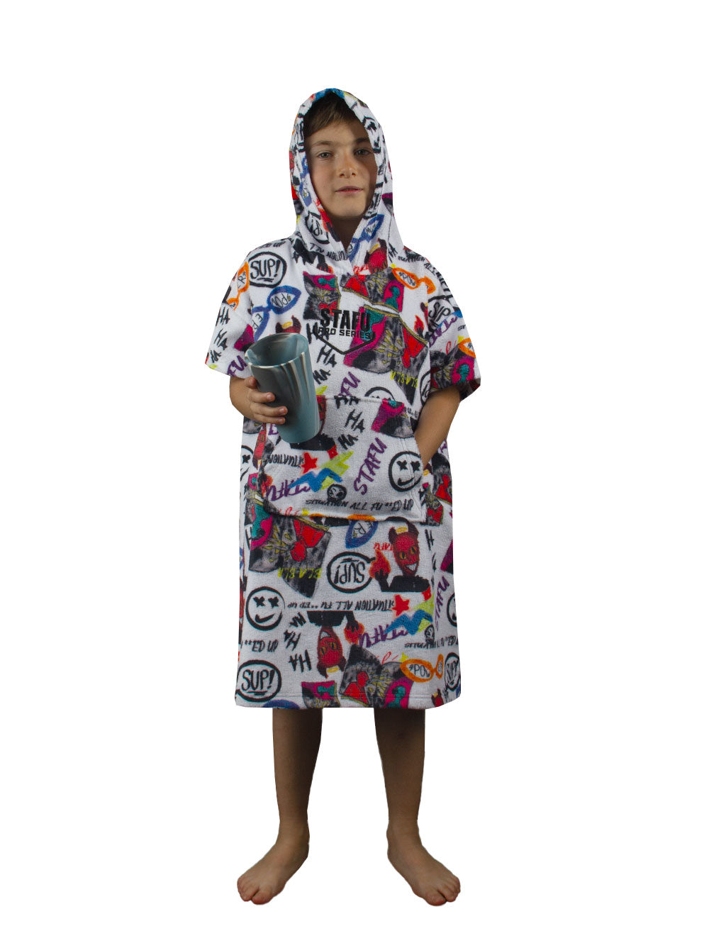 Atlas Jr. Poncho Towel- Devil