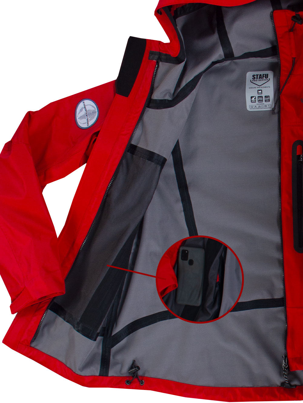 XP Baffin Su Geçirmez Ceket - Kırmızı - Stafu Pro Series