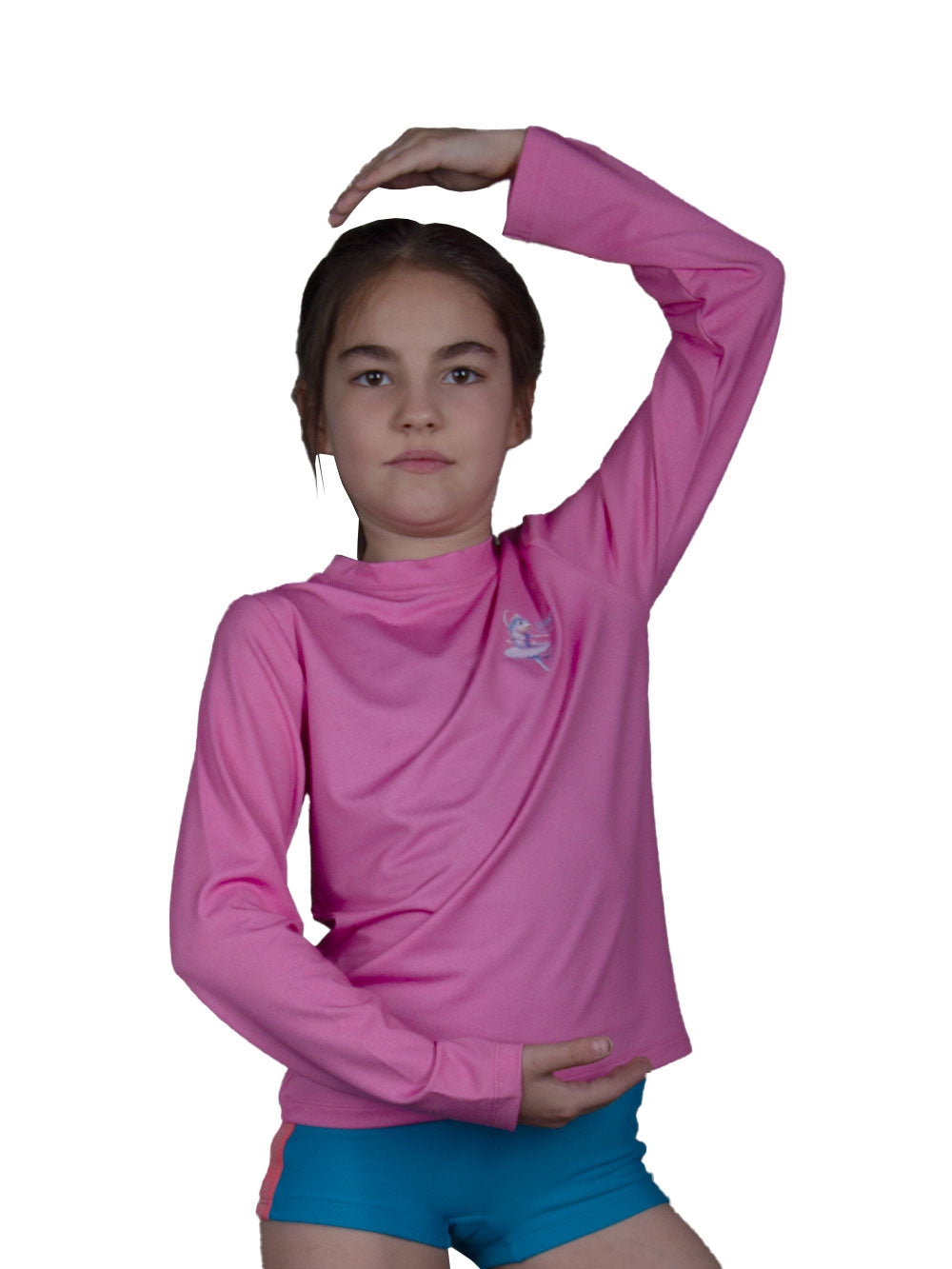 Apex Jr. Çocuk UV50+ Koruma – Uzun Kollu Deniz Tişörtü - Ballerina Fish