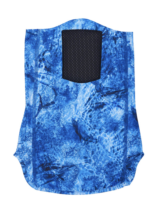 Bogeyman Unisex Fisherman Sailor Marlin Mania Patterned Blue Neck Gaiter