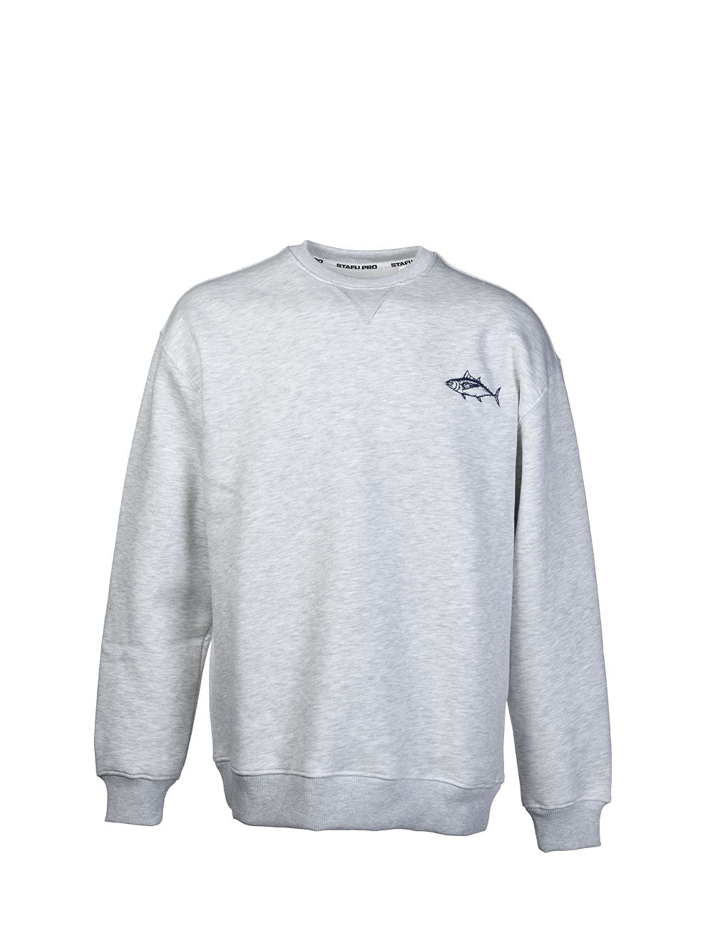 FreeCast Yuvarlak Yaka Sweatshirt – Haki-Kar Melanj