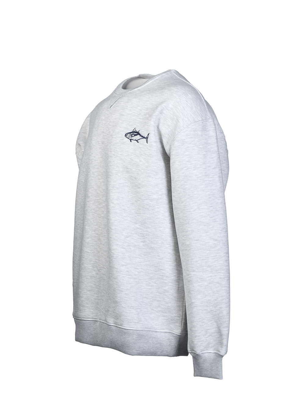 FreeCast Yuvarlak Yaka Sweatshirt – Turuncu-Kar Melanj