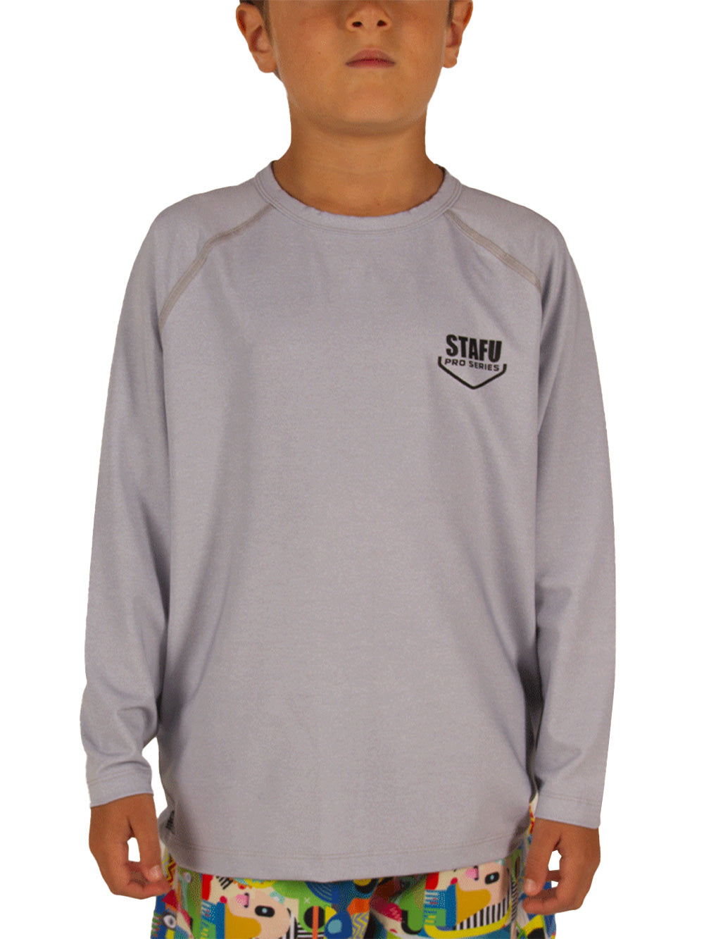 Cyclone Jr. UV Korumalı T-Shirt - Açık Gri - Stafu Pro Series