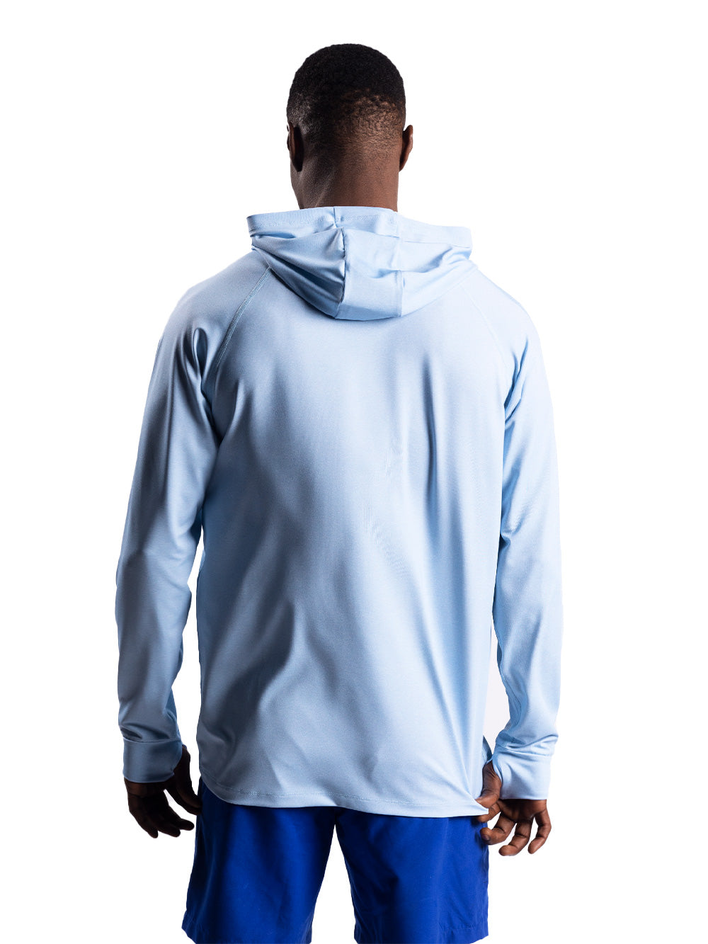 Cyclone Kapüşonlu UV Korumalı Performans T-Shirt - Açık Mavi - Stafu Pro Series