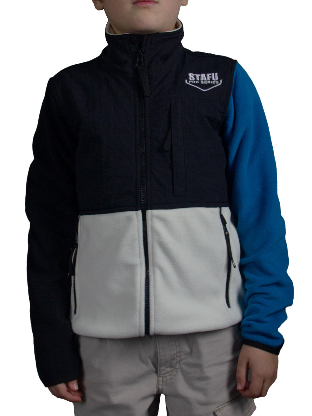 Indus Çocuk Polar Ceket - Mavi/Beyaz - Stafu Pro Series