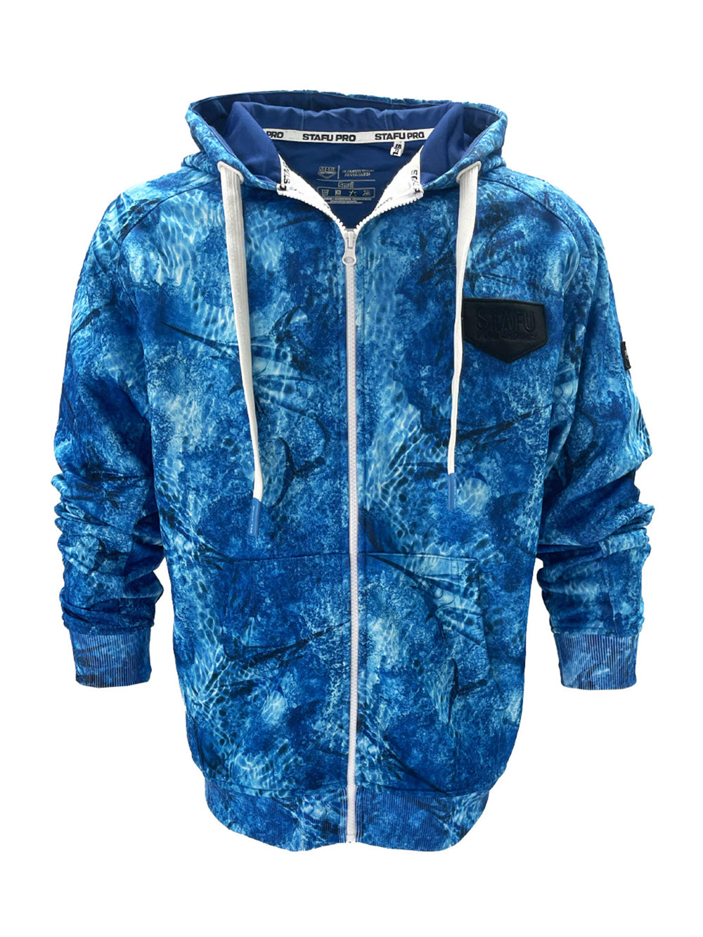 Jedi Fermuarlı Kapüşonlu Sweatshirt - Marlin Mania Mavi - Stafu Pro Series