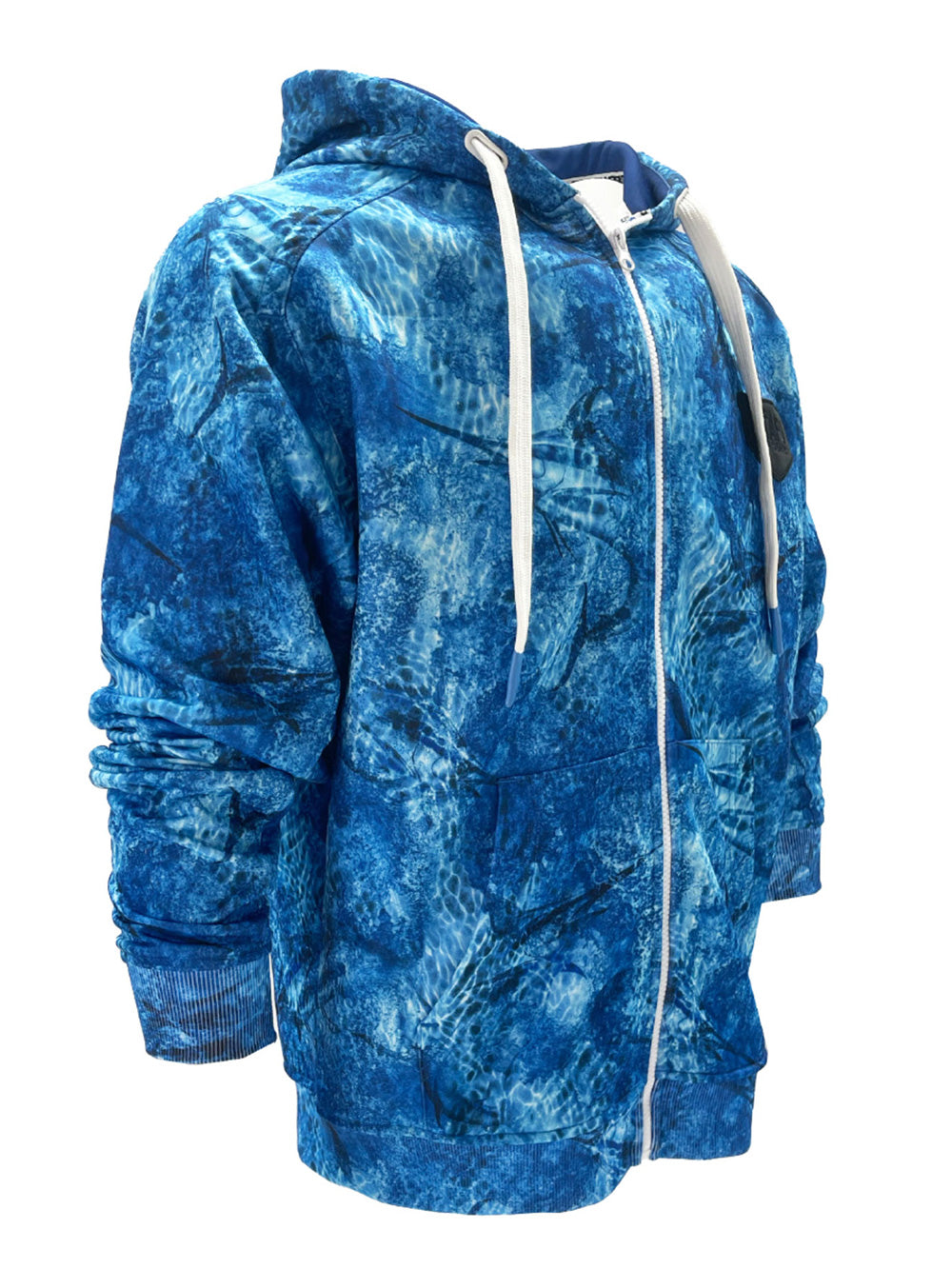 Jedi Fermuarlı Kapüşonlu Sweatshirt - Marlin Mania Mavi - Stafu Pro Series