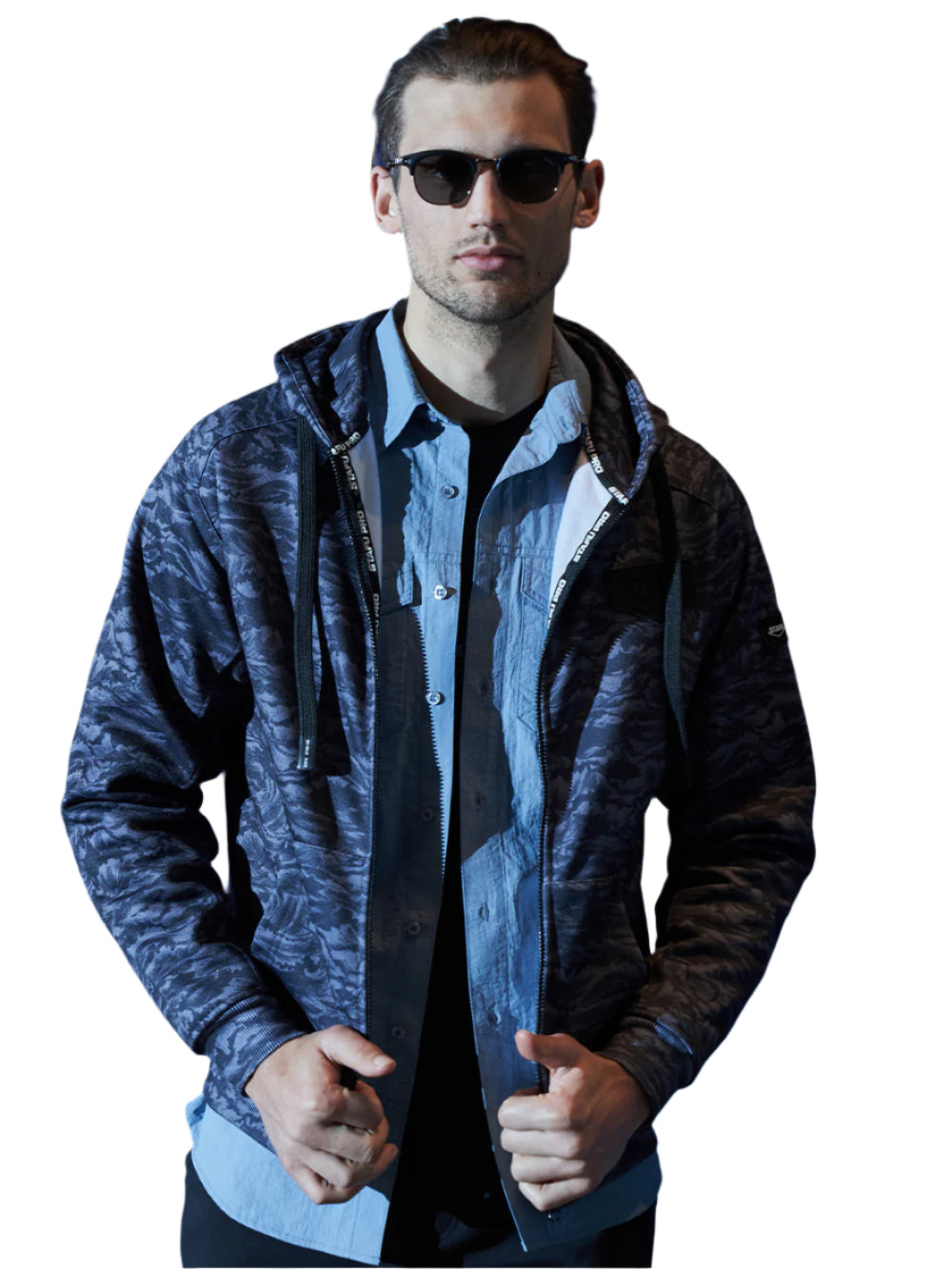 Jedi Fermuarlı Kapüşonlu Sweatshirt - Signature Siyah - Stafu Pro Series