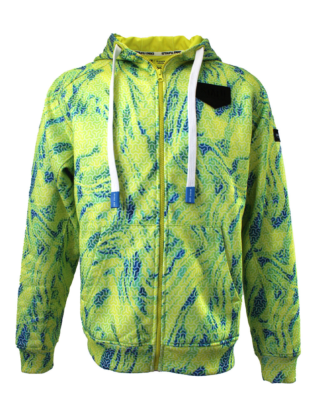Jedi Fermuarlı Kapüşonlu Sweatshirt - Trophy Lime - Stafu Pro Series