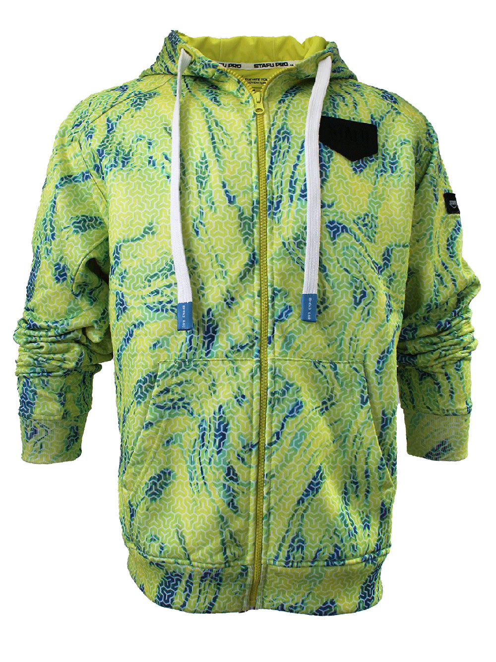 Jedi Fermuarlı Kapüşonlu Sweatshirt - Trophy Lime - Stafu Pro Series