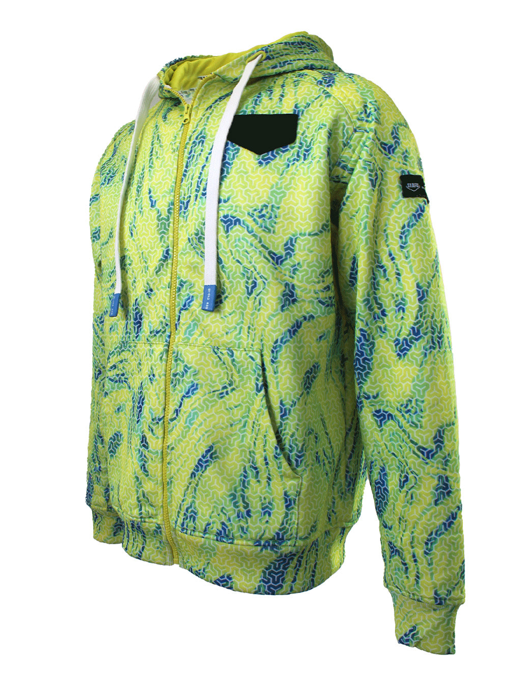 Jedi Fermuarlı Kapüşonlu Sweatshirt - Trophy Lime - Stafu Pro Series
