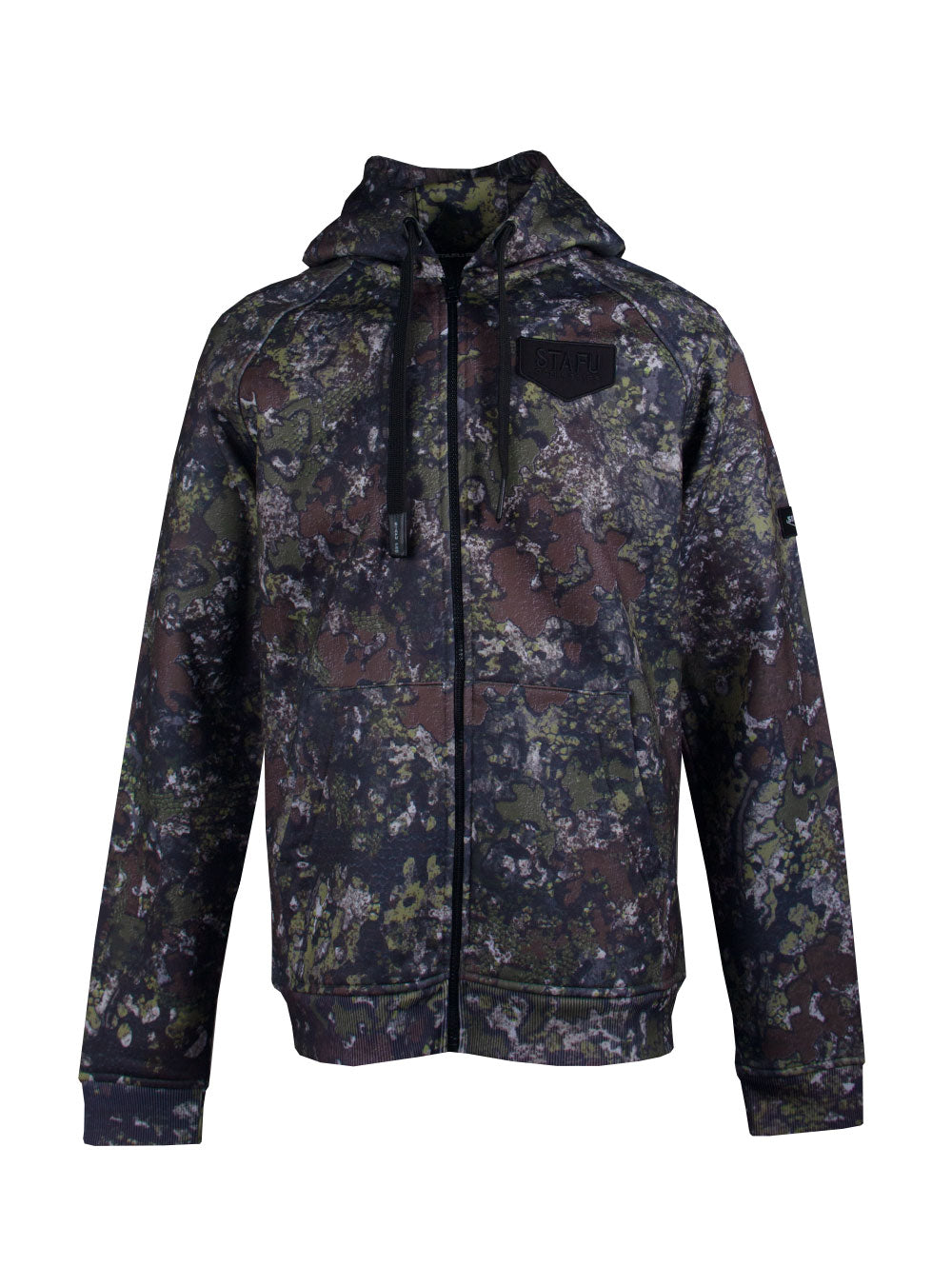Jedi Fermuarlı Kapüşonlu Sweatshirt - Bushman Camo - Stafu Pro Series