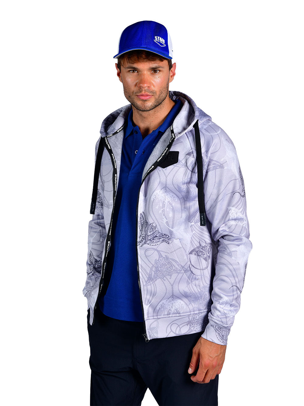 Jedi Zippered Hooded Sweatshirt - Manta Grey