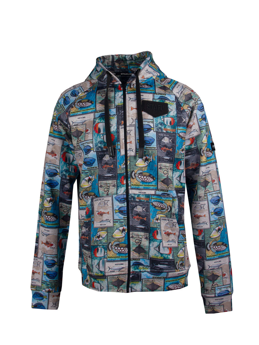 Jedi Fermuarlı Kapüşonlu Sweatshirt - Stamp - Stafu Pro Series