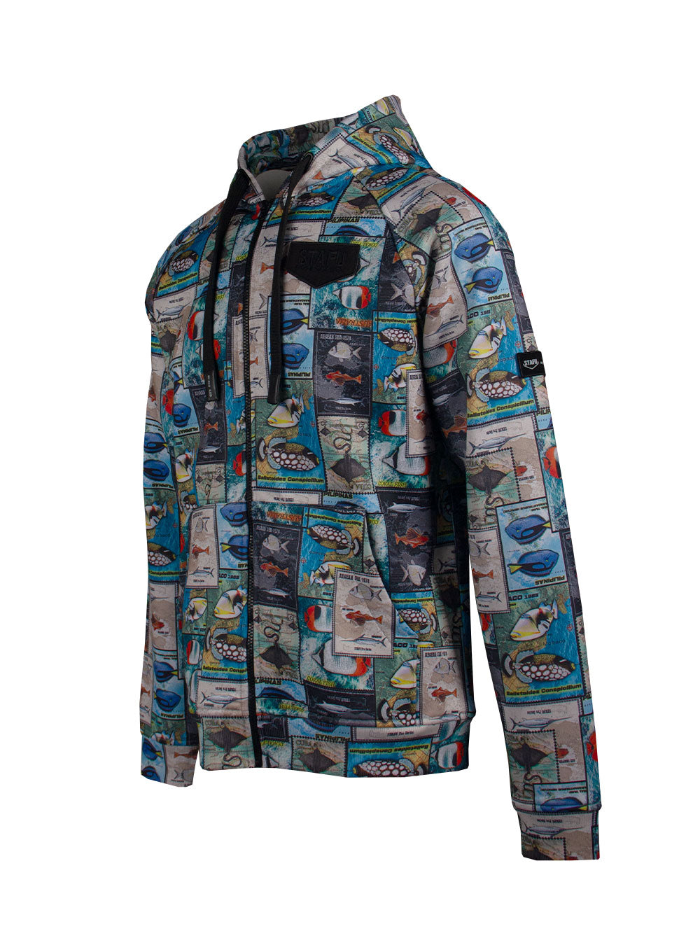 Jedi Fermuarlı Kapüşonlu Sweatshirt - Stamp - Stafu Pro Series