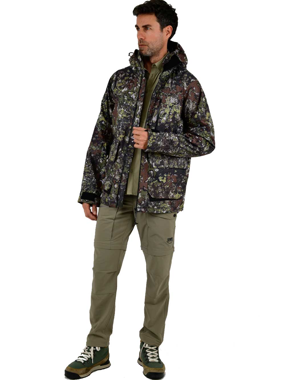 Khumbu Full Zip Hooded Rainwear - Bushman Camo - Stafu Pro Series