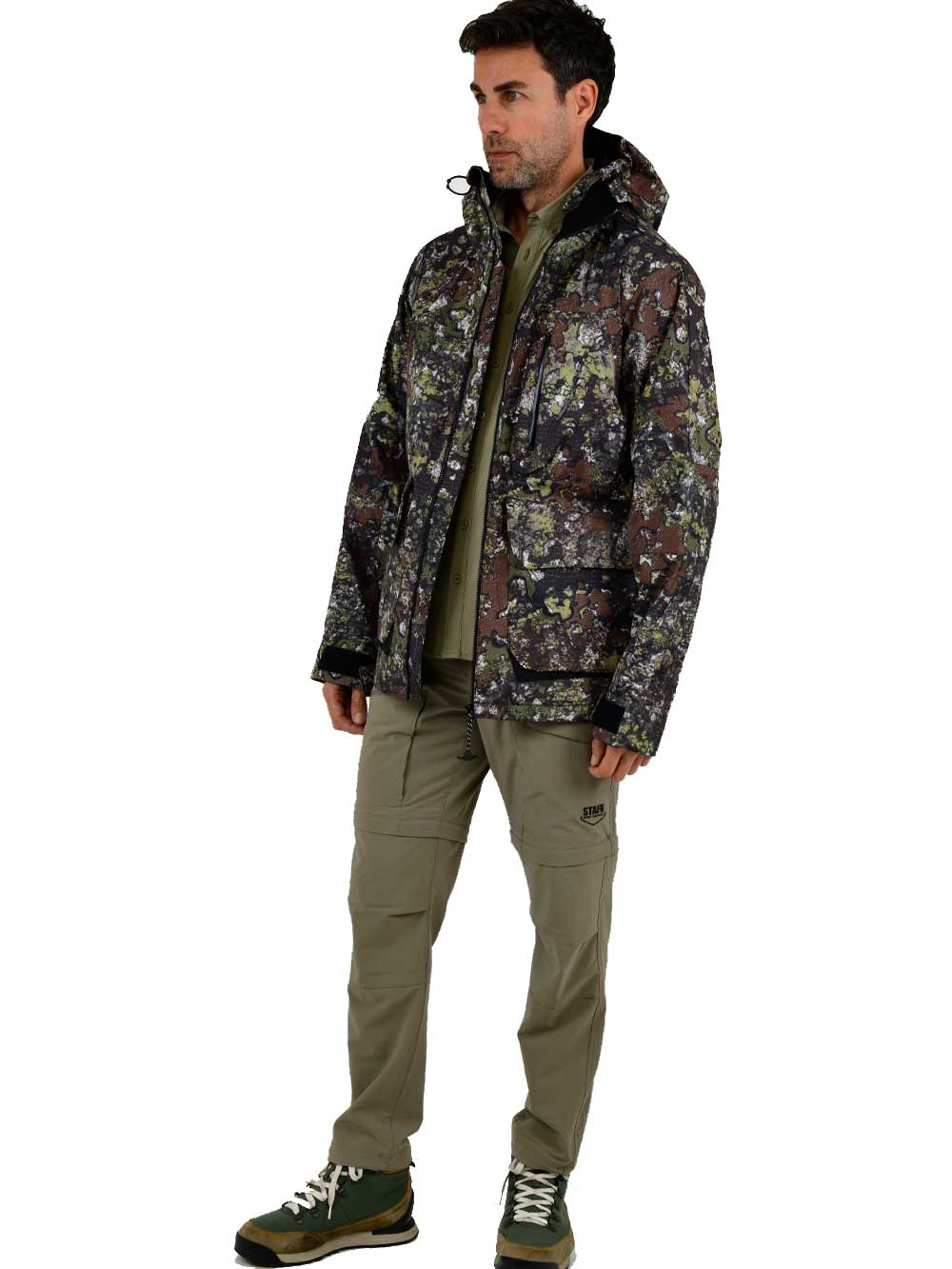 Khumbu Full Zip Hooded Rainwear - Bushman Camo - Stafu Pro Series