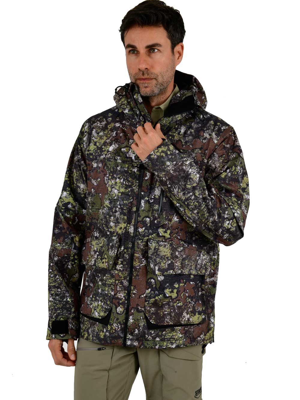 Khumbu Full Zip Hooded Rainwear - Bushman Camo - Stafu Pro Series