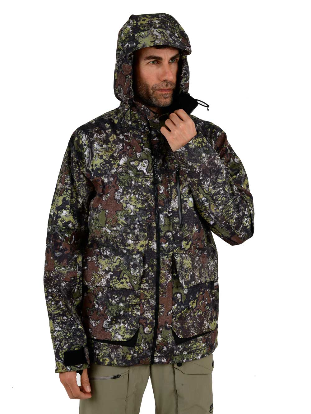 Khumbu Full Zip Hooded Rainwear - Bushman Camo - Stafu Pro Series