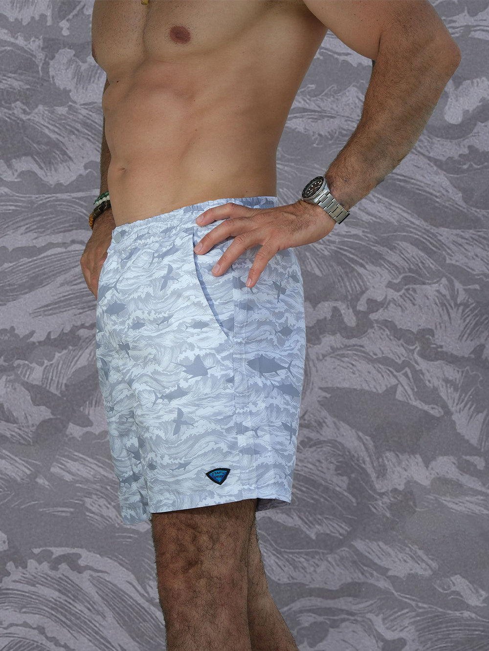 Latitude Mayo Şort - Signature Beyaz - Stafu Pro Series