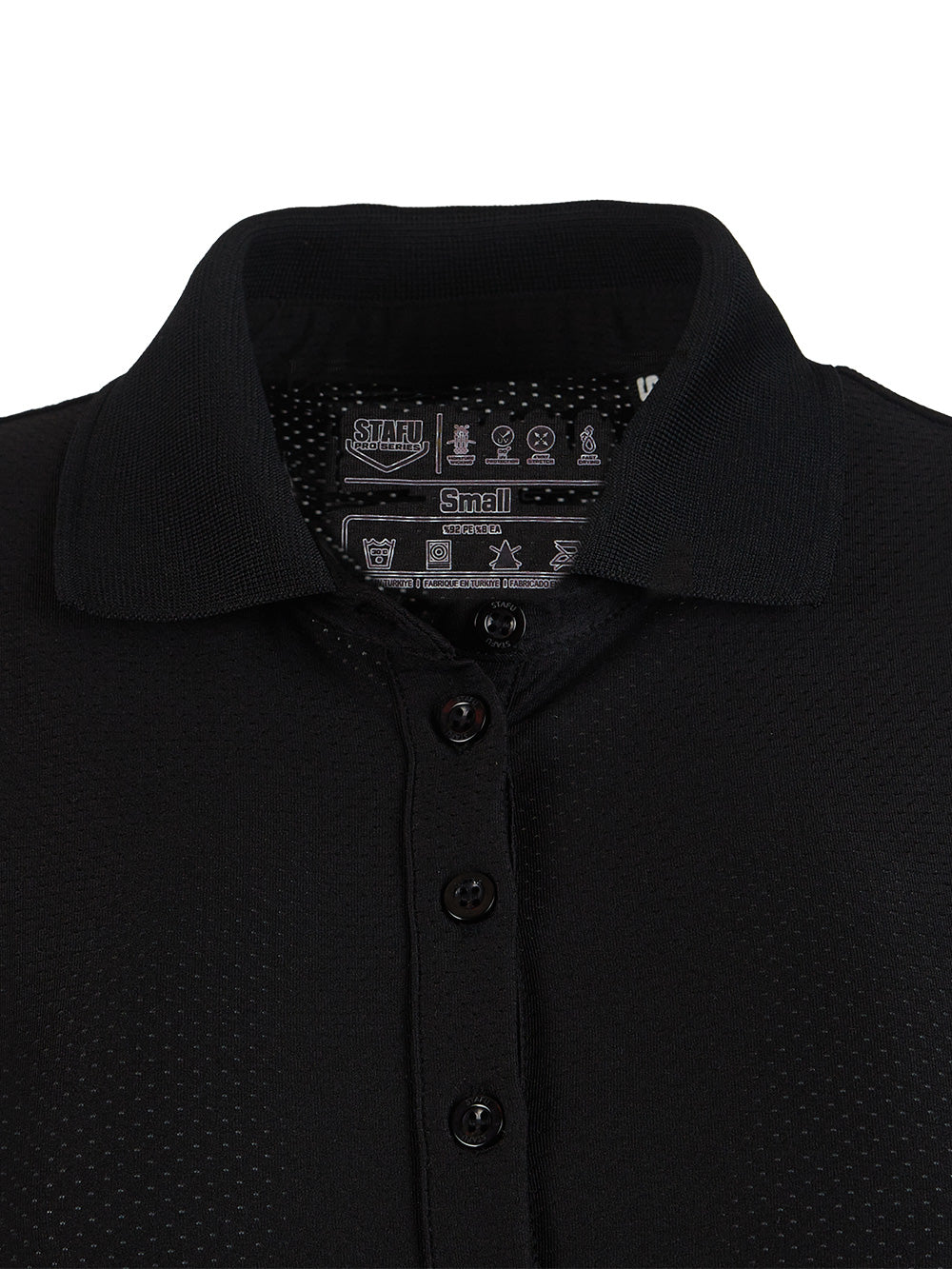 League Kadın UV Korumalı Performans Polo Yaka T-shirt - Siyah - Stafu Pro Series