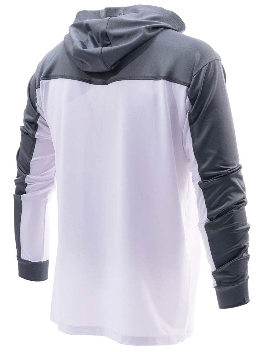 Outrigger Kapüşonlu UV Korumalı Performans T-Shirt - Gri - Stafu Pro Series