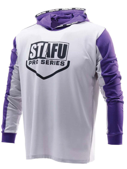 Outrigger Kapüşonlu UV Korumalı Performans T-Shirt - Mor - Stafu Pro Series