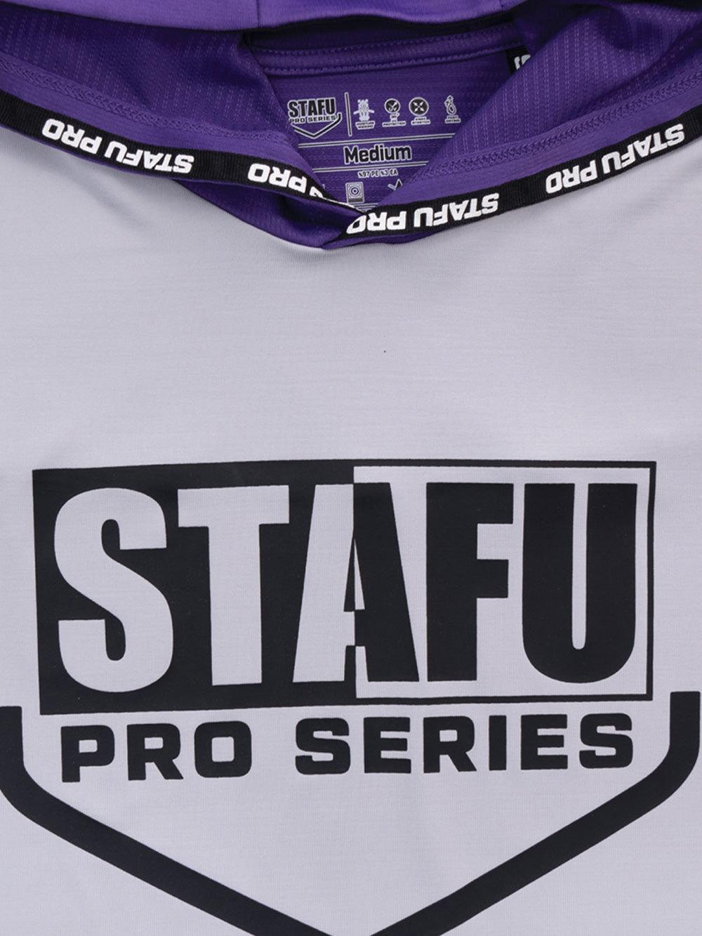 Outrigger Kapüşonlu UV Korumalı Performans T-Shirt - Mor - Stafu Pro Series