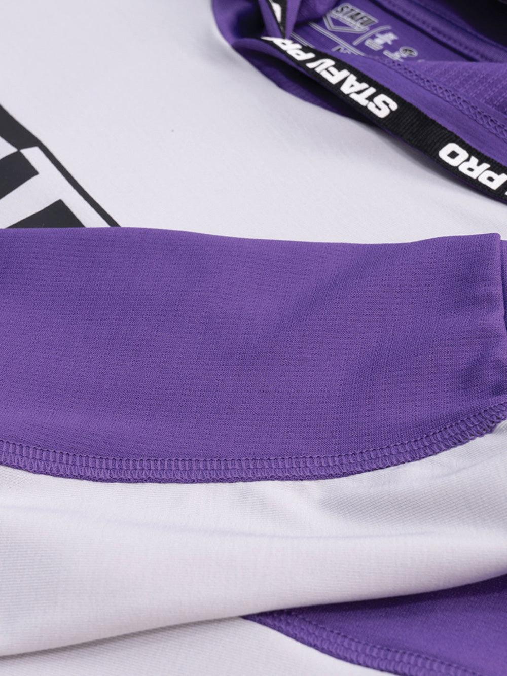 Outrigger Kapüşonlu UV Korumalı Performans T-Shirt - Mor - Stafu Pro Series