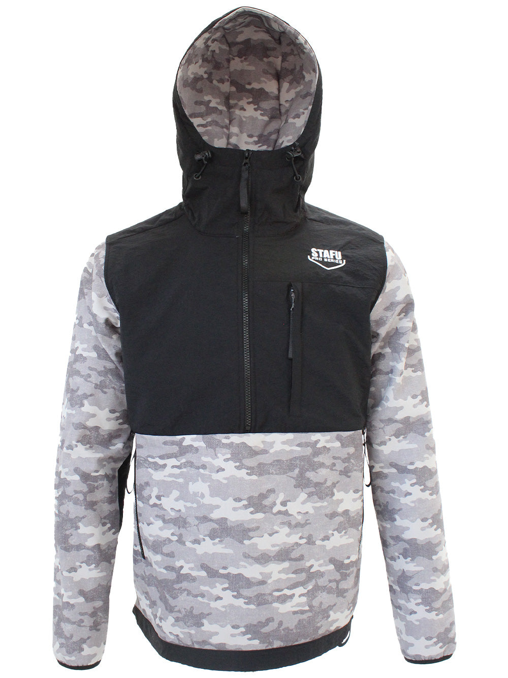 Peak SoftShell Anorak - Camo Gri - Stafu Pro Series