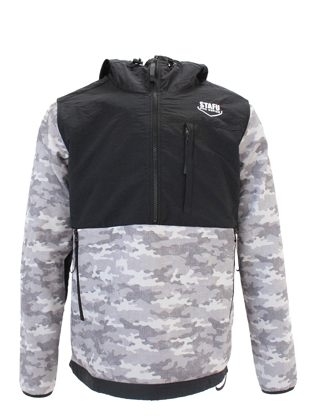 Peak SoftShell Anorak - Camo Gri - Stafu Pro Series