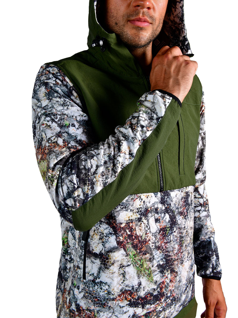 Peak SoftShell Anorak - Siberian Camo Gray