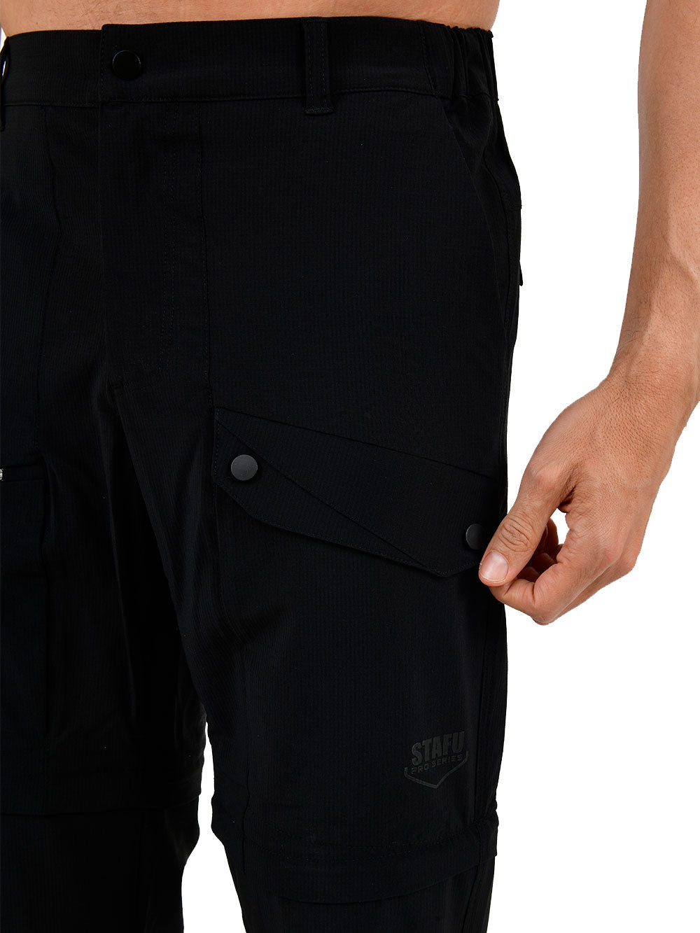 Protrek Erkek Dönüştürülebilir Pantolon – Şort/Pantolon 2’si 1 Arada-Siyah - Stafu Pro Series