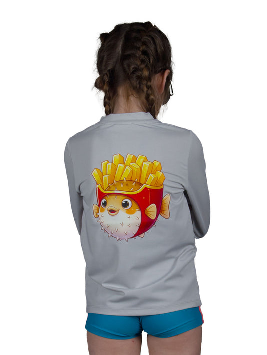 Apex Jr. Çocuk UV50+ Koruma – Uzun Kollu Deniz Tişörtü - Pupperfish Potato