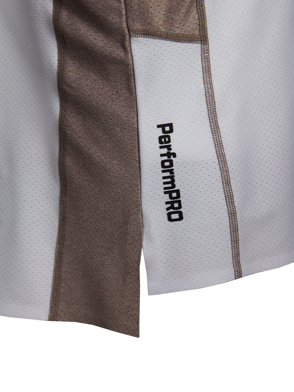 Reeftech Kısa Kollu Performans T-Shirt - Beyaz - Kahverengi - Stafu Pro Series