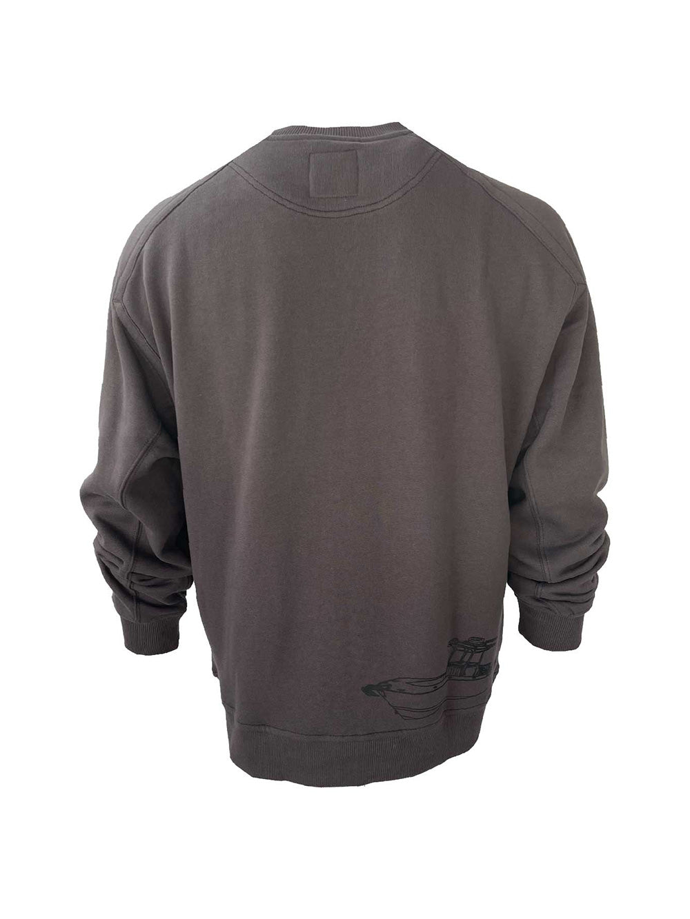 Retro Yuvarlak Yaka Sweatshirt - Gri - Stafu Pro Series
