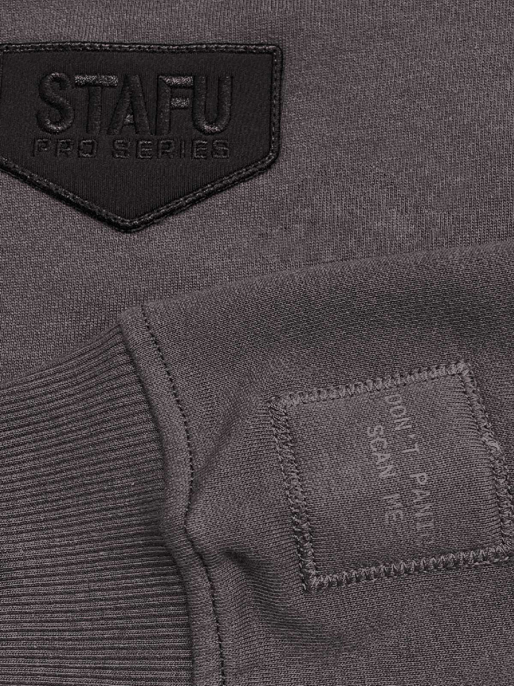 Retro Yuvarlak Yaka Sweatshirt - Gri - Stafu Pro Series