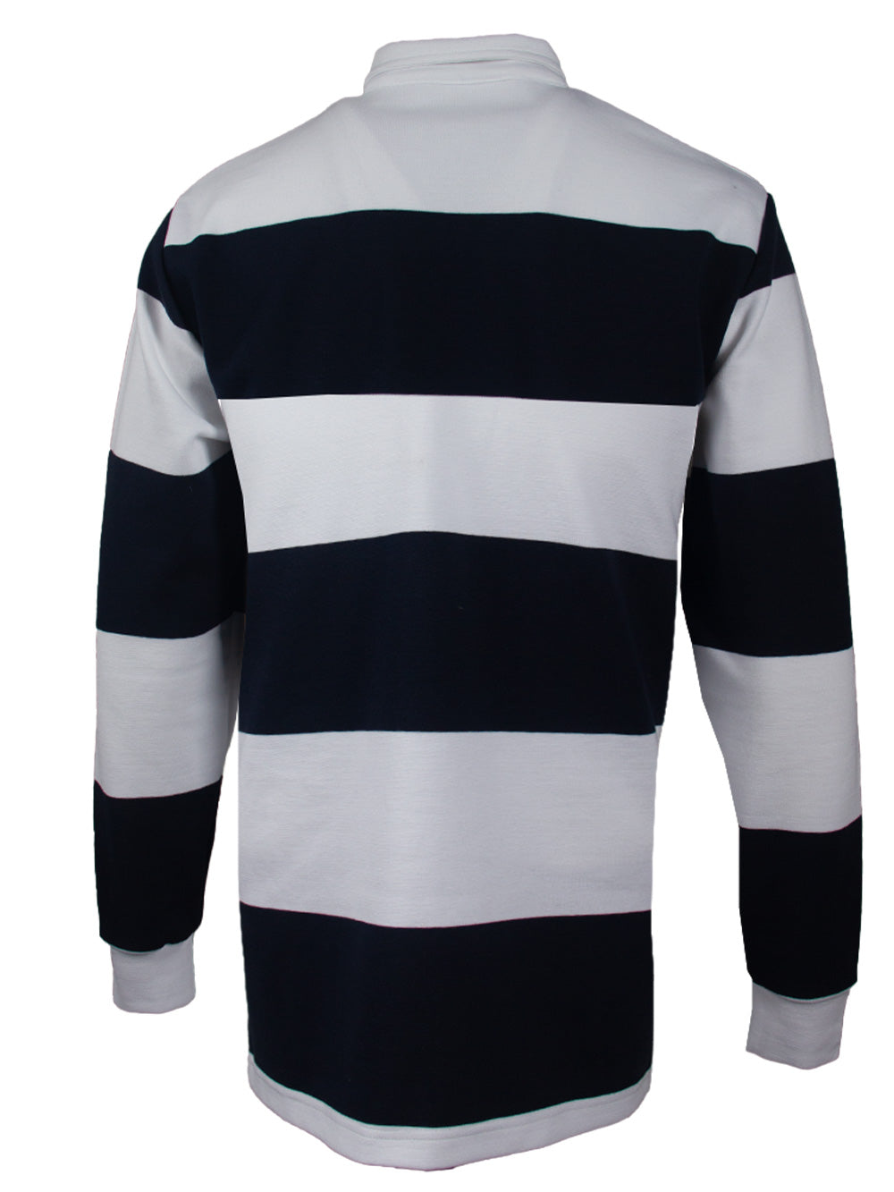 Rugby Polo Uzun Kollu T-shirt - Mavi/Beyaz Çizgili - Stafu Pro Series